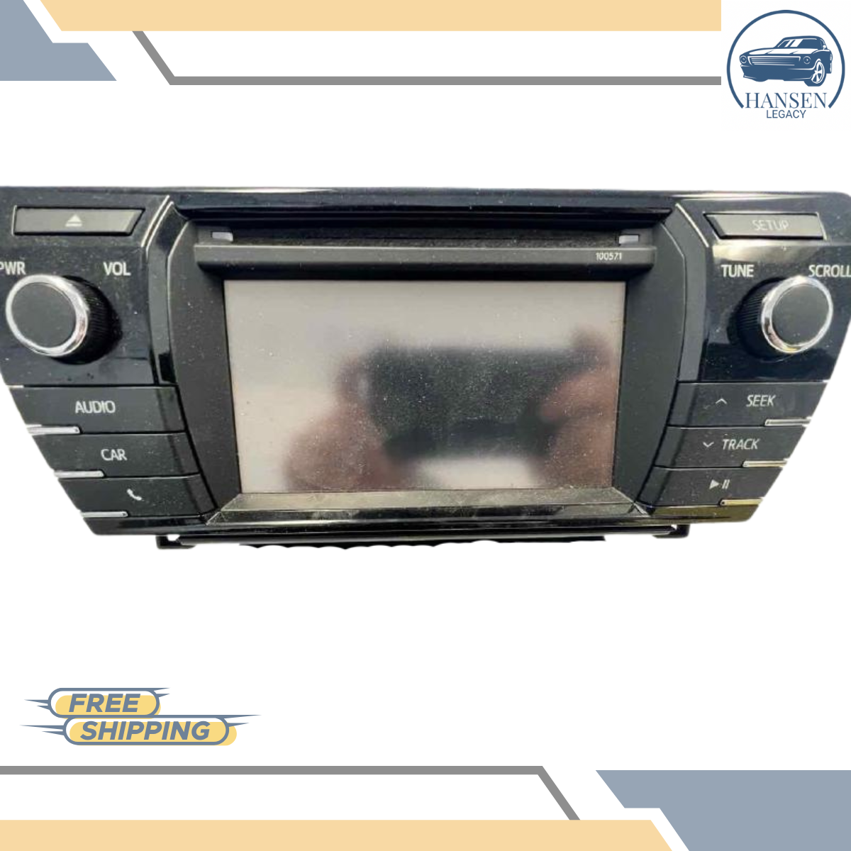 2015–2016 Toyota Corolla Radio Display and Receiver Navigation ID 100571 — view 2