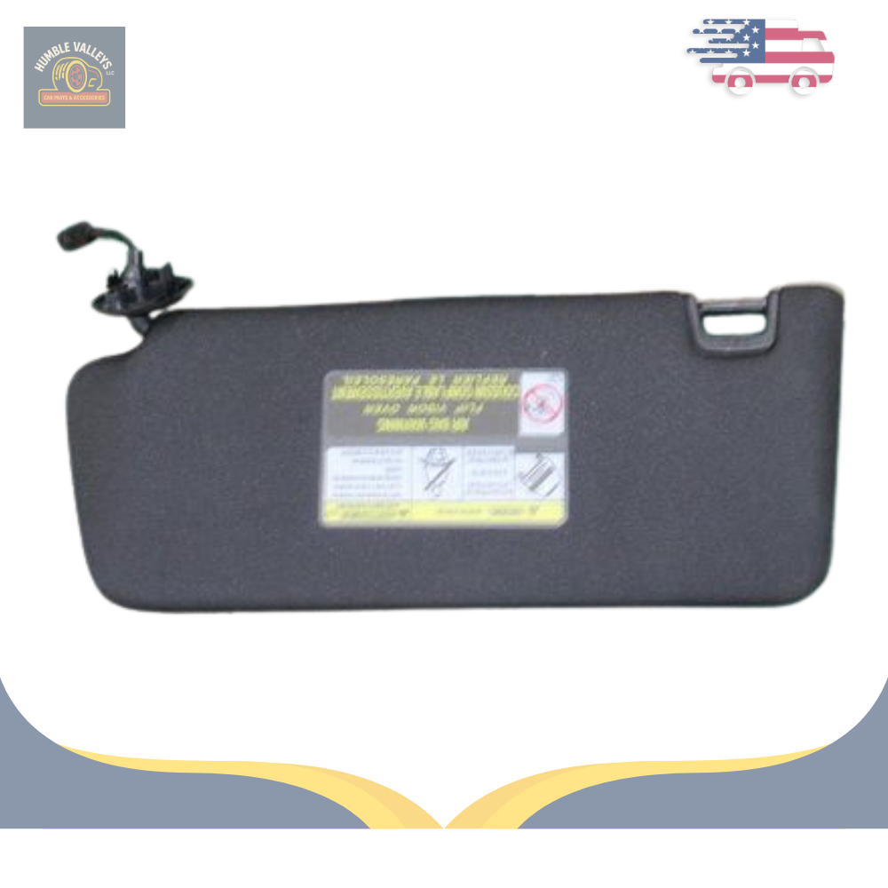 2016–2023 Toyota Tacoma Driver Left Sun Visor without sunroof LH Black OEM — view 5