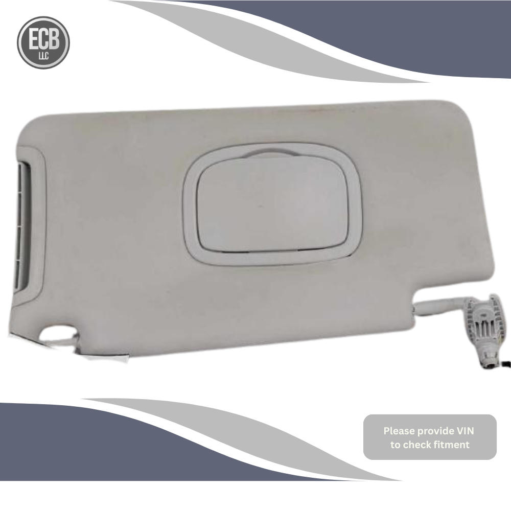2015–2022 Jeep Renegade Left Driver Sun Visor Gray without Sunroof Illumination OEM — view 2