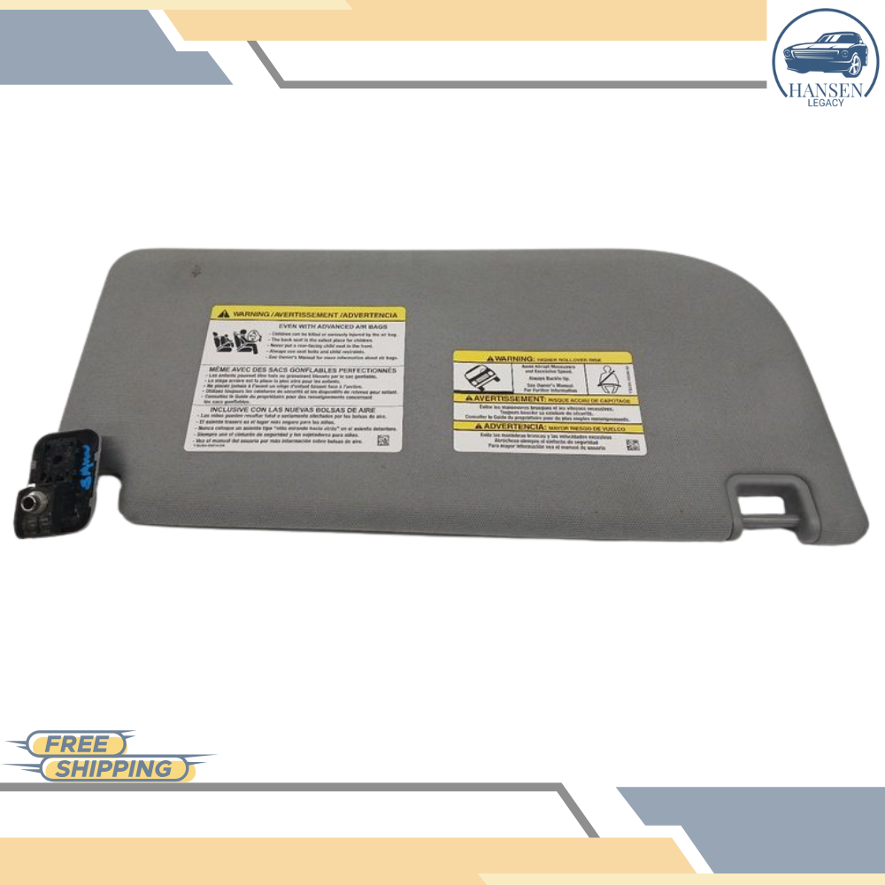 2021–2025 Ford F150 Driver LH Interior Gray Cloth Sun Visor OEM — view 1