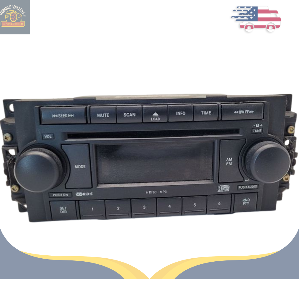 2006–2007 Jeep Commander Grand Cherokee MP3 6 CD Changer Radio Receiver RAQ OEM — view 1