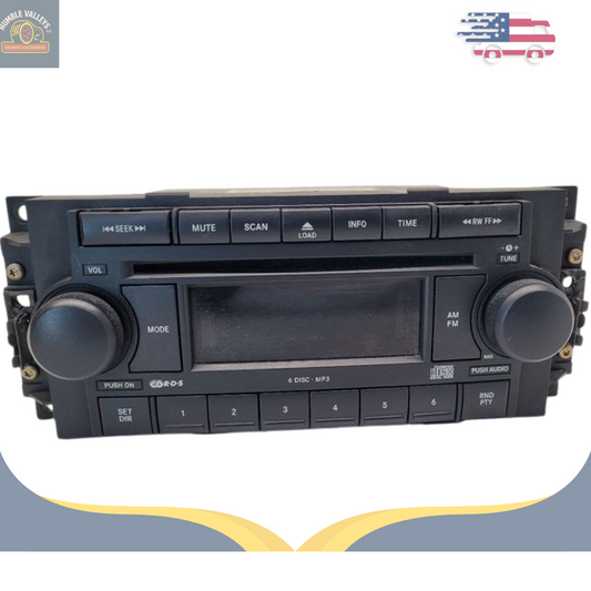 2006–2007 Jeep Commander Grand Cherokee MP3 6 CD Changer Radio Receiver RAQ OEM — view 1
