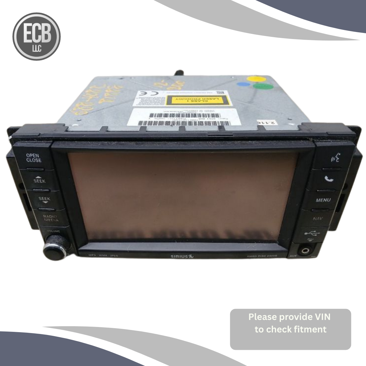 2013–2014 Dodge Challenger AM-FM-CD-DVD-H<wbr/>DD Navigation Radio UConnect RHR OEM — view 1