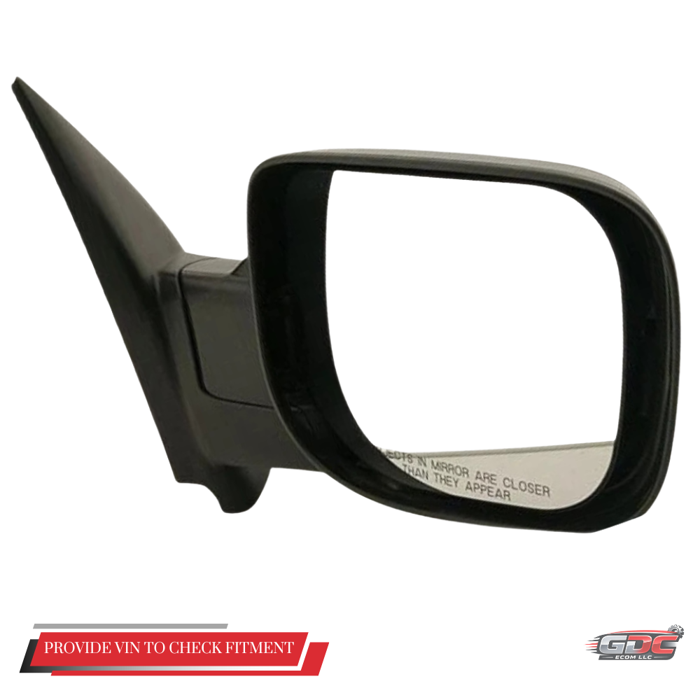 2017–2023 Nissan Titan Right Passenger Side Manual Mirror Assembly Black — view 2