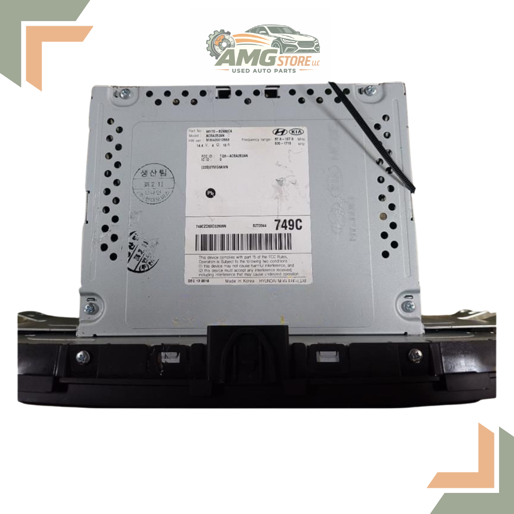 2017–2019 Kia Soul Radio Display Receiver ID 96170B2490CA — view 4