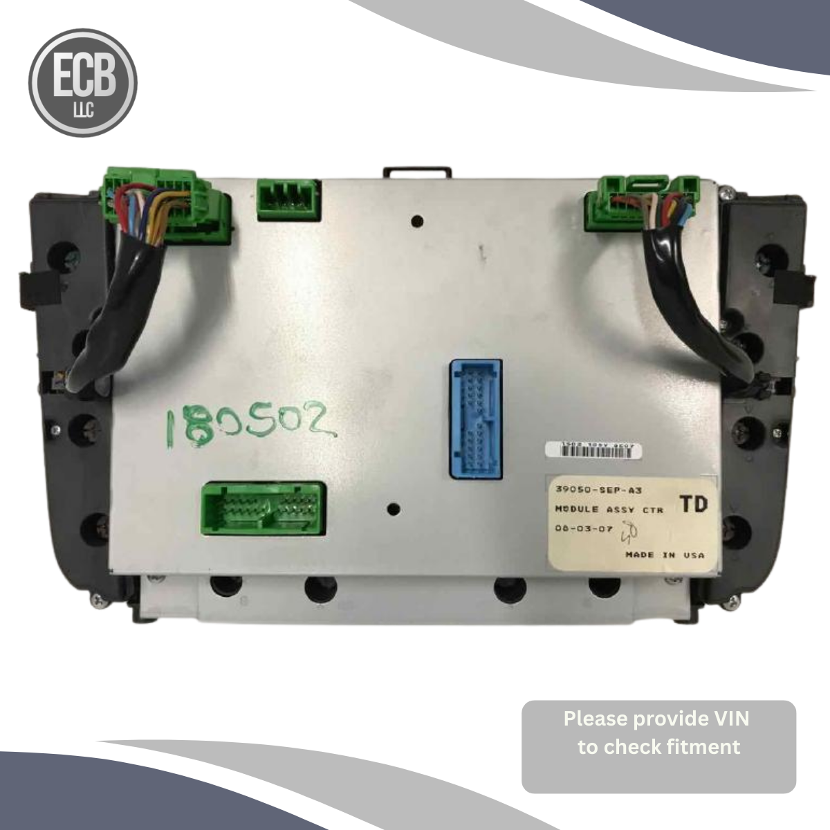 2007–2008 Acura TL Navigation Display Radio Receiver OEM — view 2