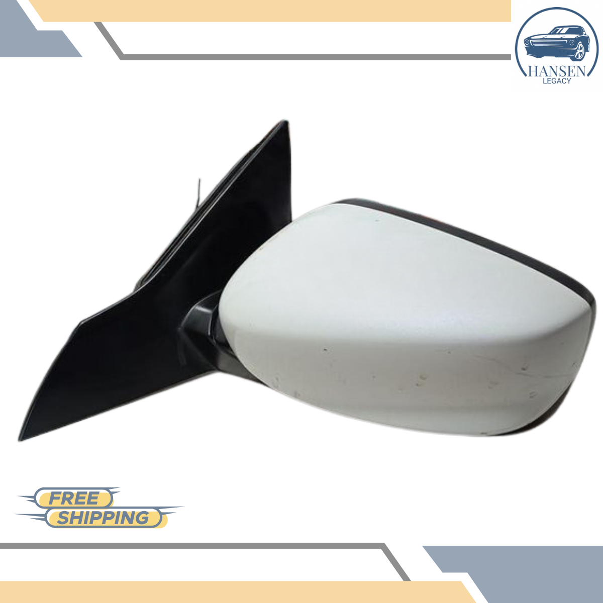 2013–2017 Honda Accord Sedan Left Driver Side View Door Mirror White LH — view 3