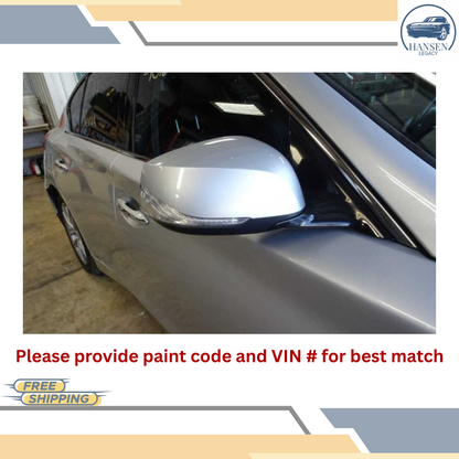 2014–2021 Infiniti Q50 Right Passenger Side Door Mirror Heated Silver RH — view 1