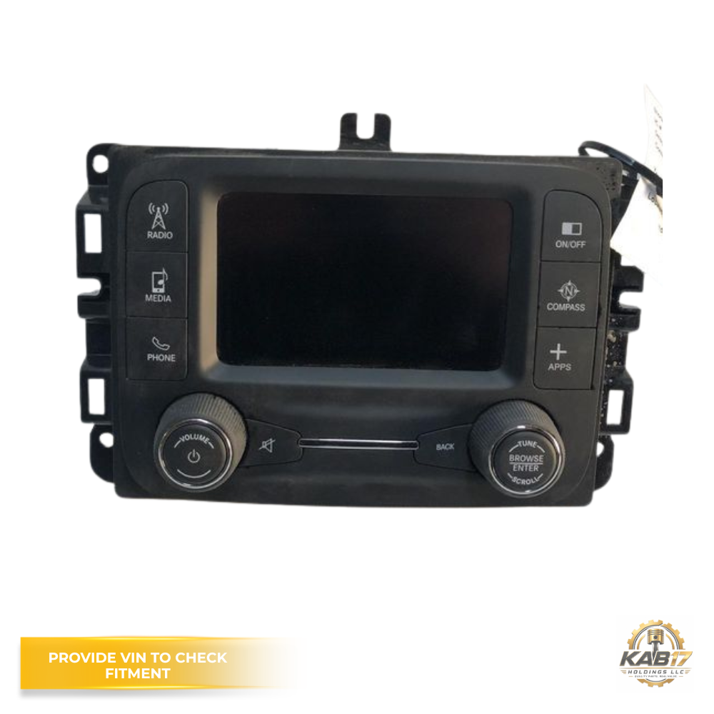 2015–2017 Jeep Renegade AM FM Radio Receiver With Display Screen OEM — view 1