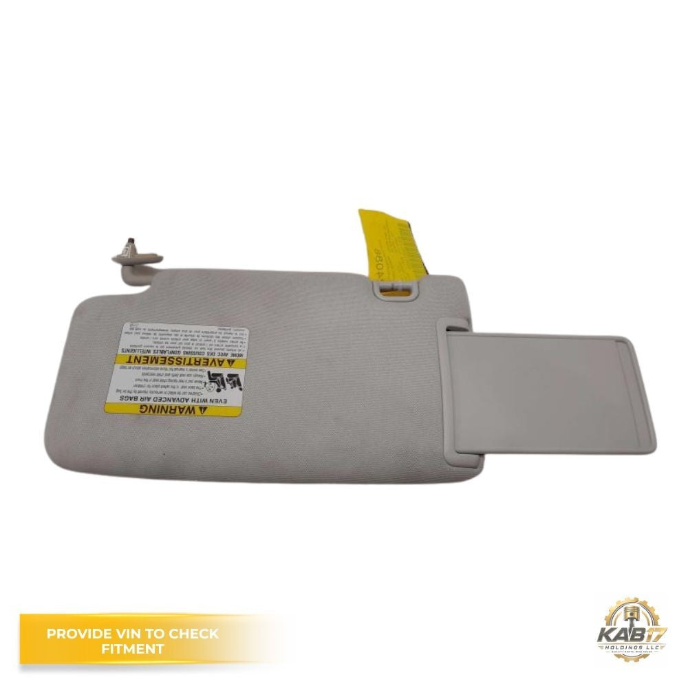 2014–2016 Subaru Forester Passenger RH Sun Visor with Extender Gray Right Side OEM — view 4