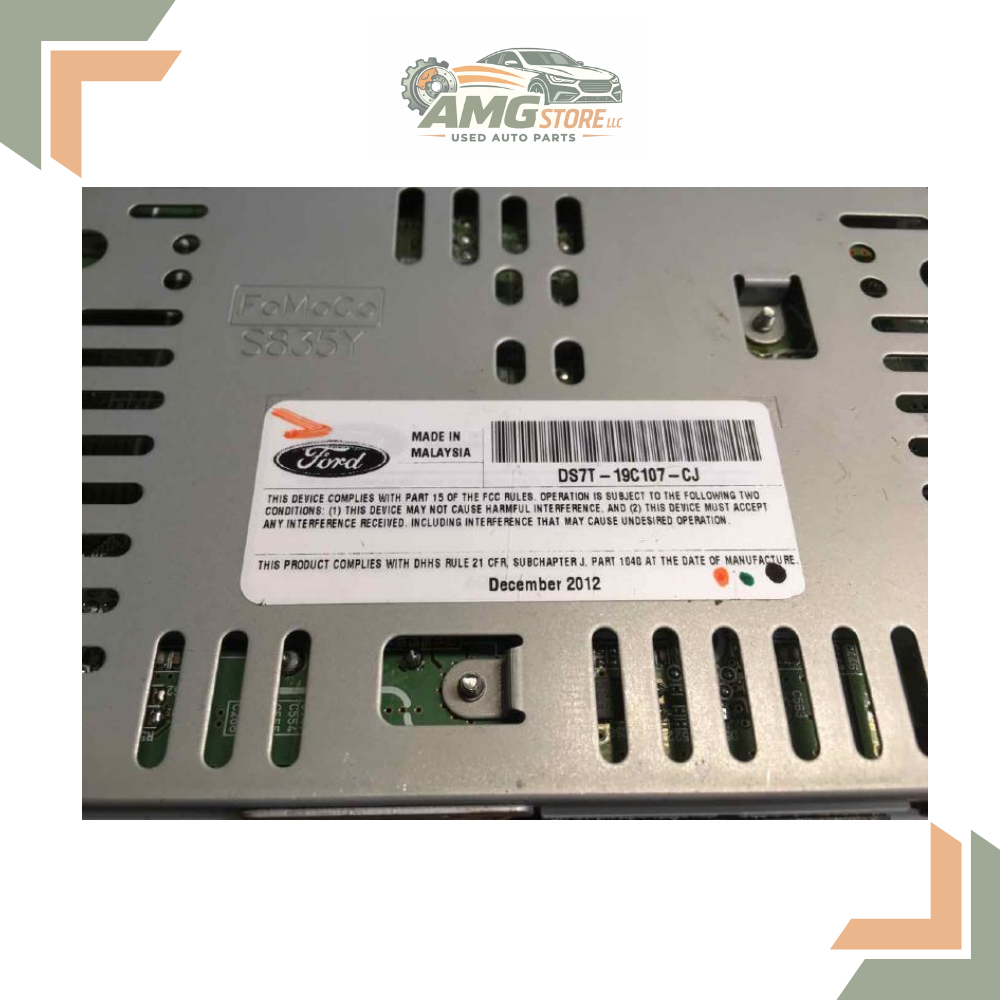 2013–2015 FORD FUSION AM FM CD MP3 RADIO RECEIVER DS7T-19C107-CC OEM — view 1