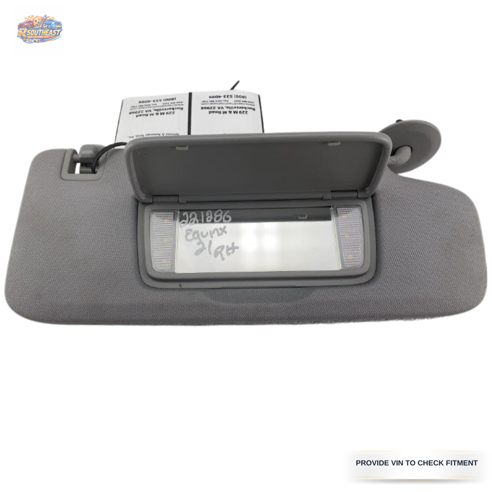 2020–2023 Chevrolet Equinox RH Passenger Sunvisor Sun Visor with Mirror & Light OEM — view 3