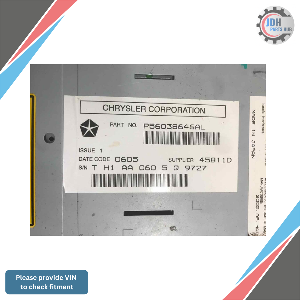 2005–2007 Jeep Dodge Chrysler Navigation Radio Rec 6 Disc CD Player OEM — view 4