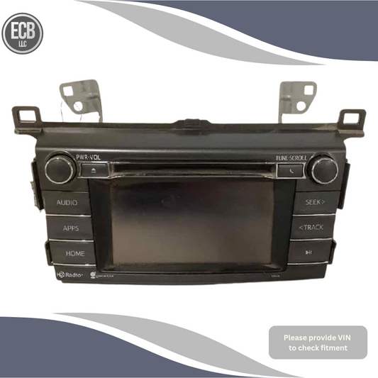 2014–2015 Toyota Rav4 Radio Receiver Display ID 100325 OEM — view 1