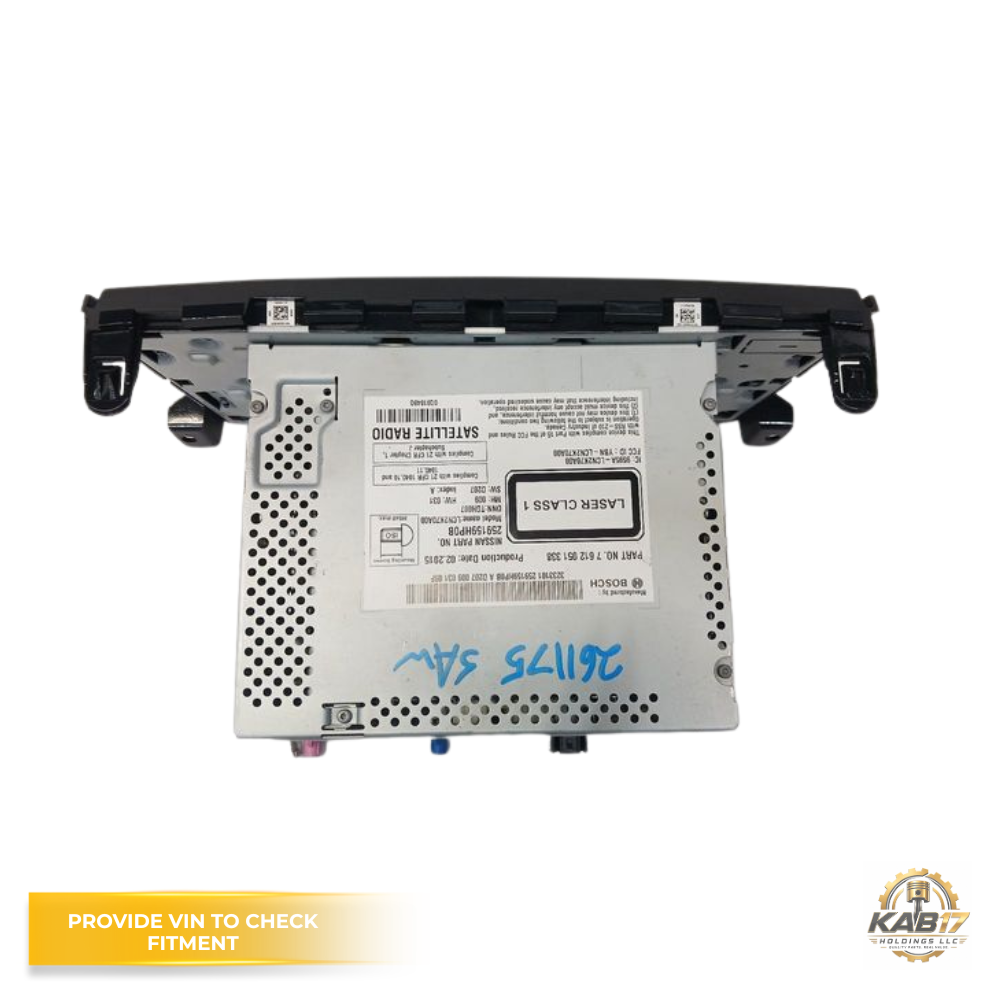 2015 Nissan Altima AM FM CD Player Radio Receiver with Navigation & Display OEM — view 3