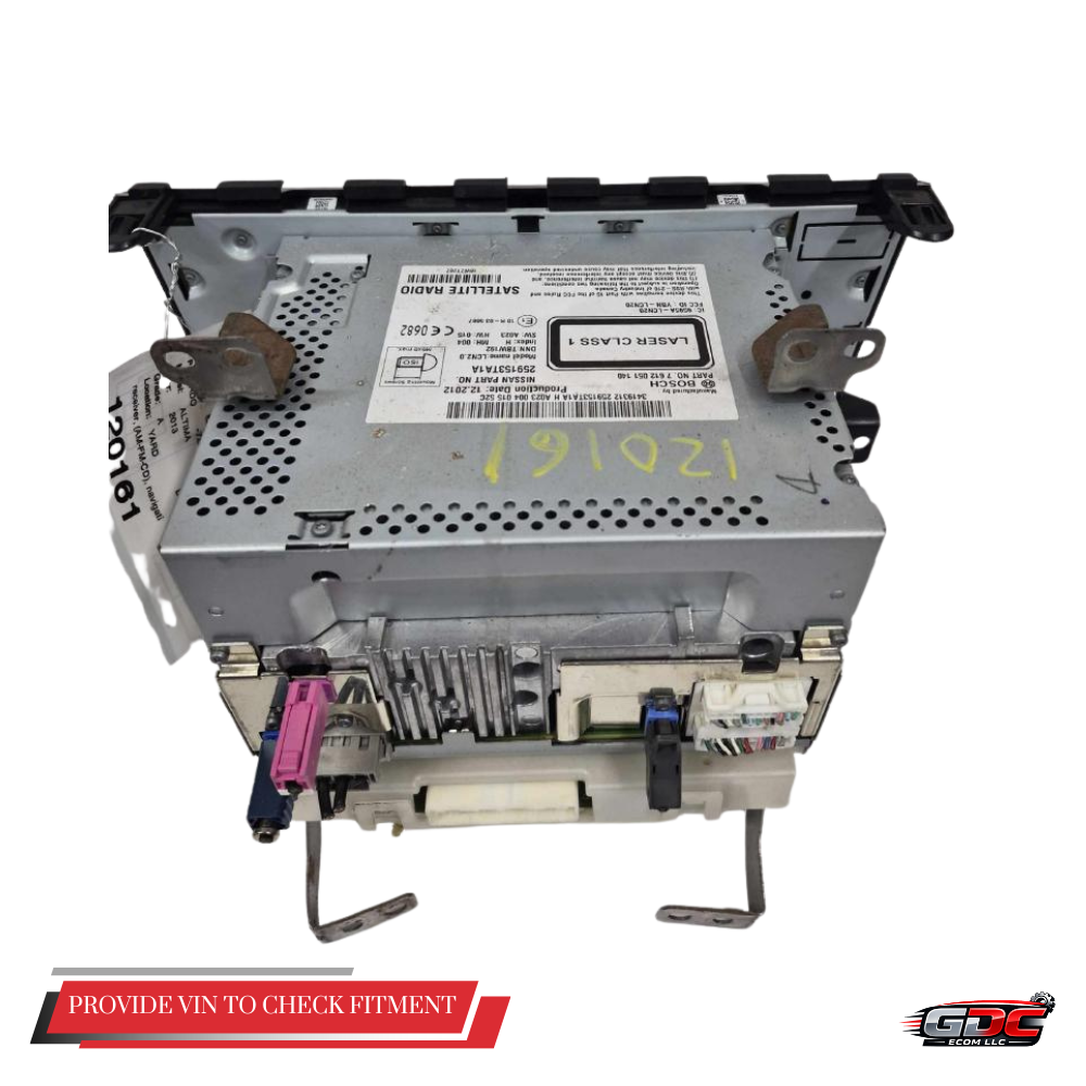 2013–2014 NISSAN ALTIMA Radio AM FM CD with Navigation OEM 25915-3TA1A — view 2