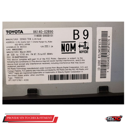 2023–2025 Toyota Corolla Sedan Radio Display & Receiver OEM — view 4