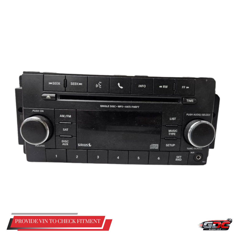 2012–2017 Jeep Patriot MP3 CD with Satellite Radio Receiver Face OEM 5091197AC — view 1