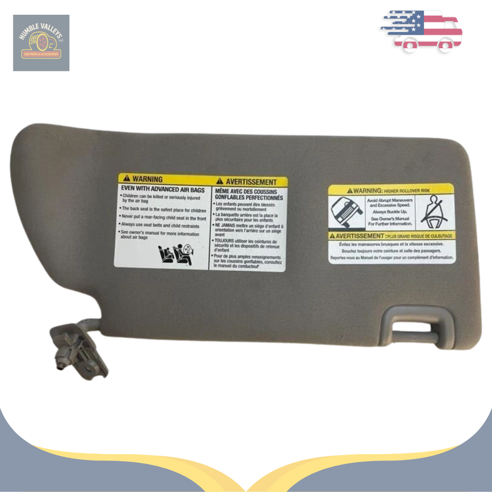 2013–2021 Nissan Frontier Left Driver Sun Visor Sunvisor Gray OEM — view 2