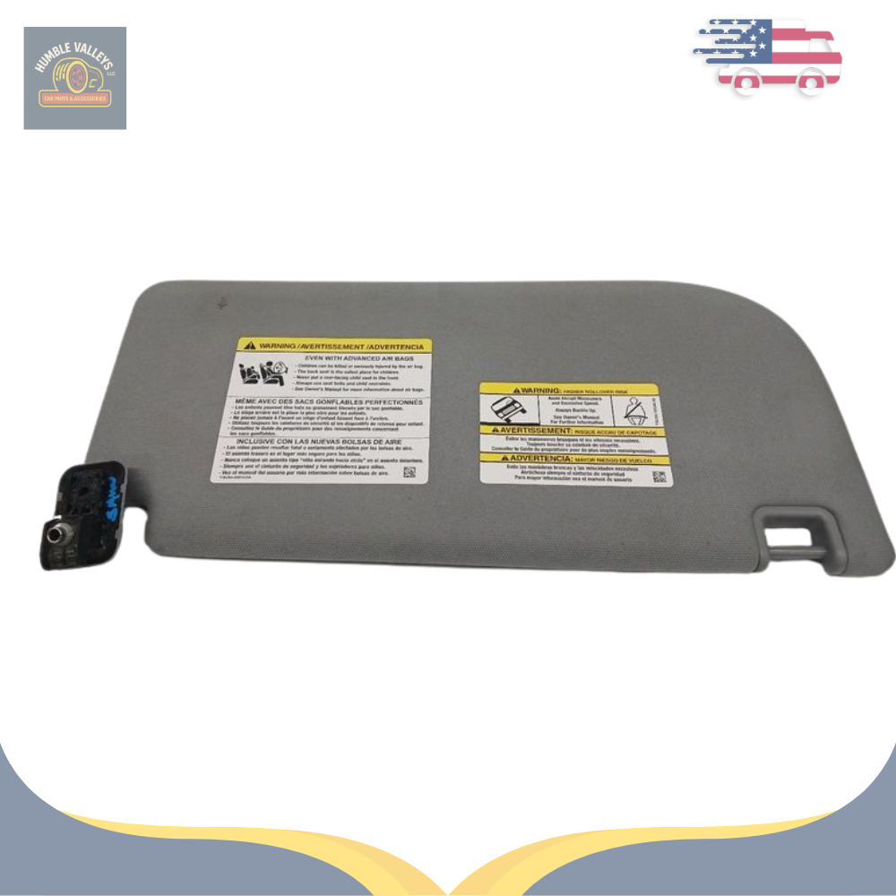 2021–2025 Ford F150 Driver LH Interior Gray Cloth Sun Visor OEM — view 1