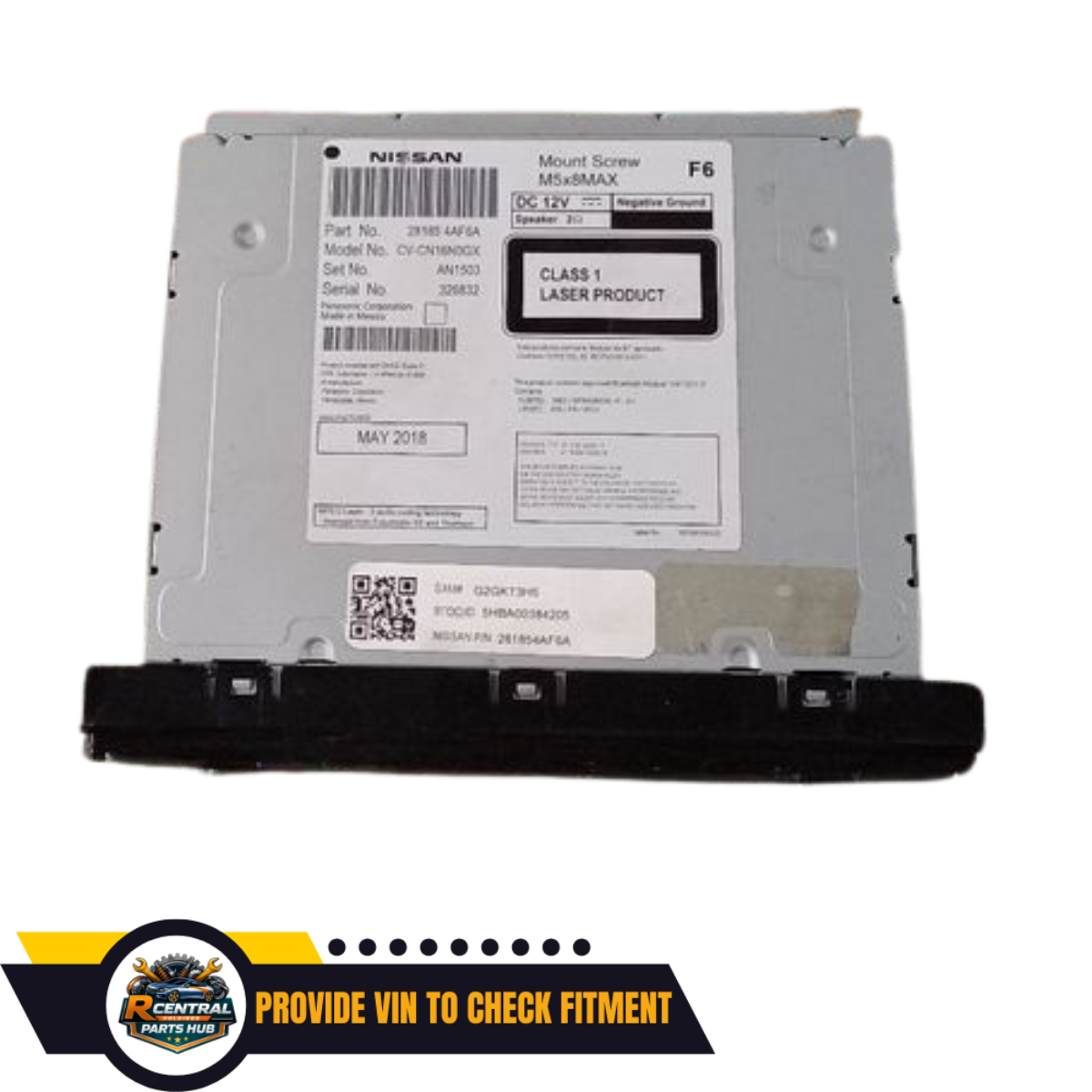 2017–2019 Nissan Sentra Radio Receiver Display Screen AM/FM/CD Player OEM — view 5