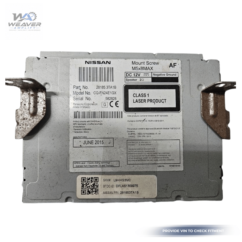 2013–2015 Nissan Altima Sedan AM FM CD Radio Receiver without Navigation 5" Display — view 3