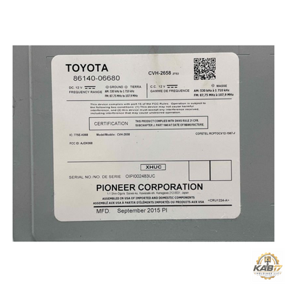 2015–2017 Toyota Camry Radio Touch Screen Display & Receiver P11224 15 16 17 OEM — view 3