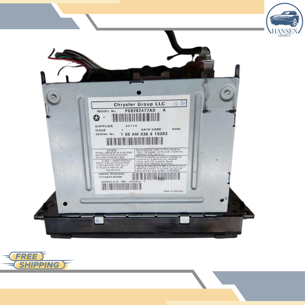 2013–2017 Jeep Compass AM FM Radio Receiver Navigation With Display Screen OEM — view 4