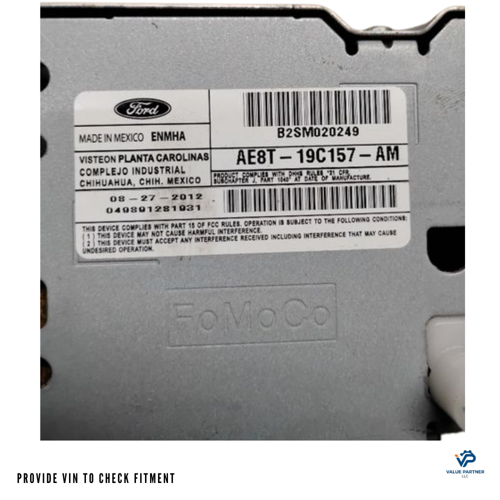 2011–2013 FORD FIESTA AM FM CD PLAYER SATELLITE RADIO RECEIVER OEM — view 3