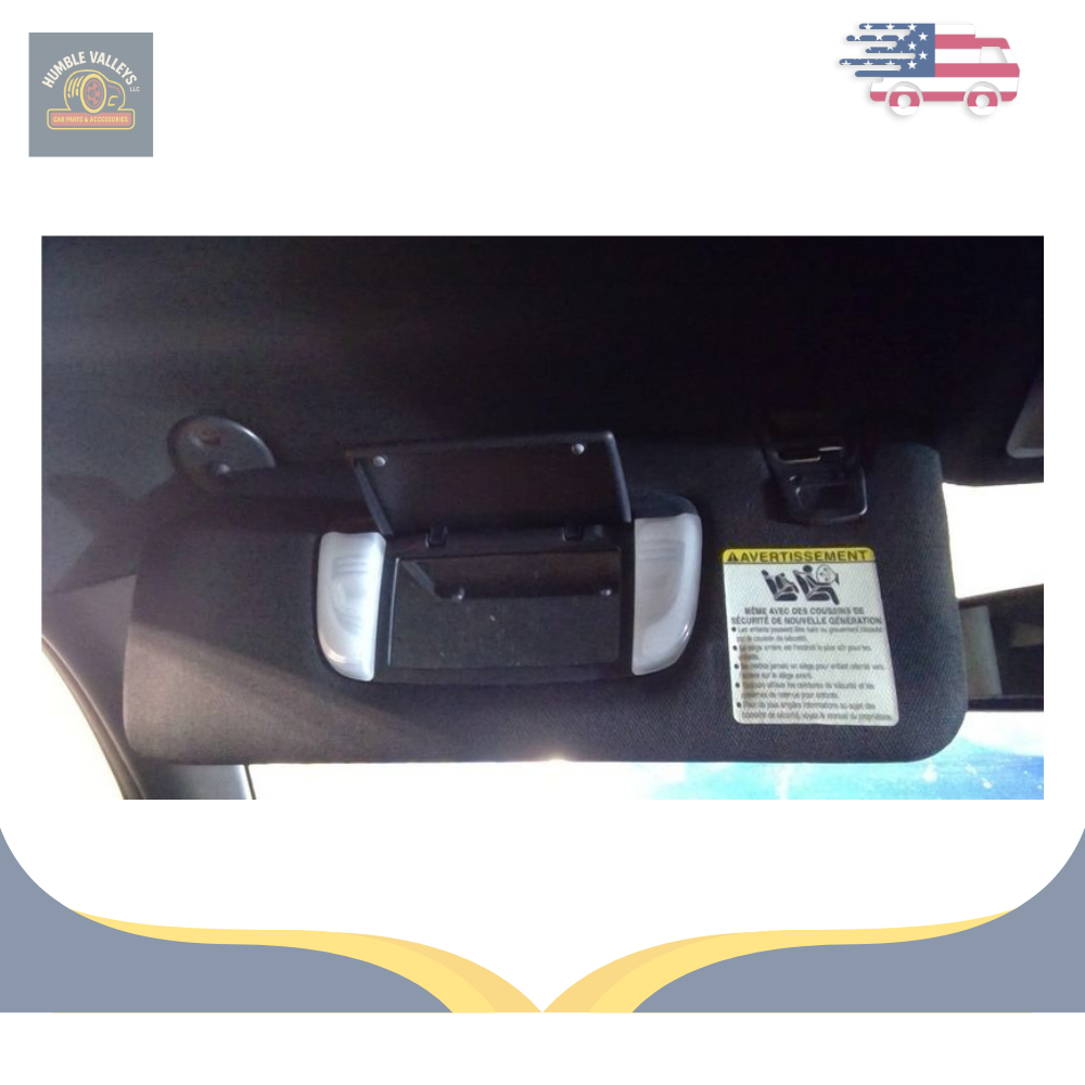 2016–2023 Toyota Tacoma Driver Left Sun Visor without sunroof LH Black OEM — view 2