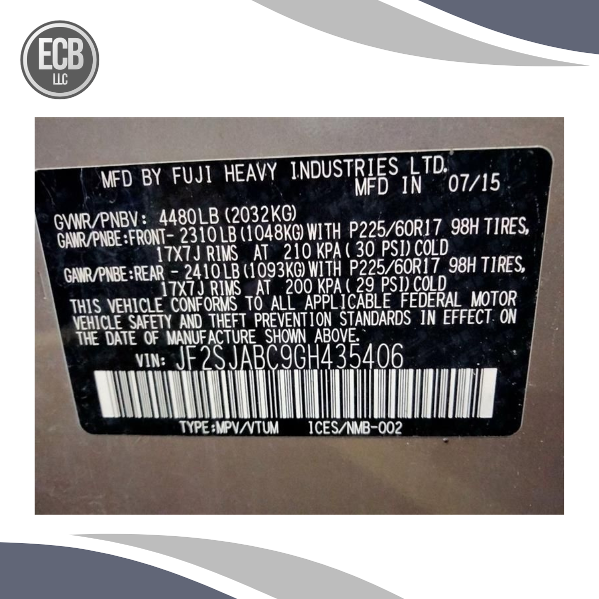 2016 Subaru Forester Radio Display Stereo Deck OEM — view 5