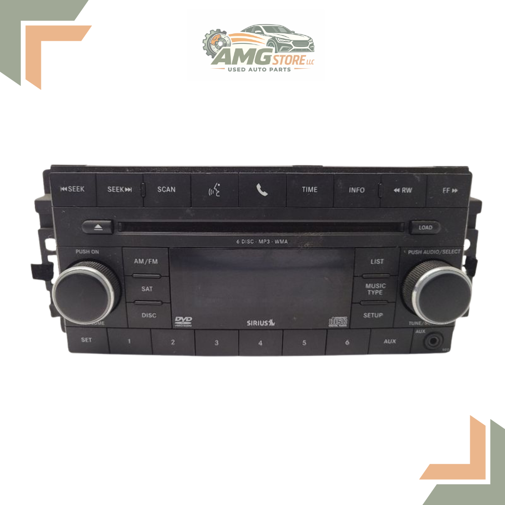 2008–2009 Jeep Wrangler AM FM 6 CD MP3 Radio Receiver REQ Satellite — view 1