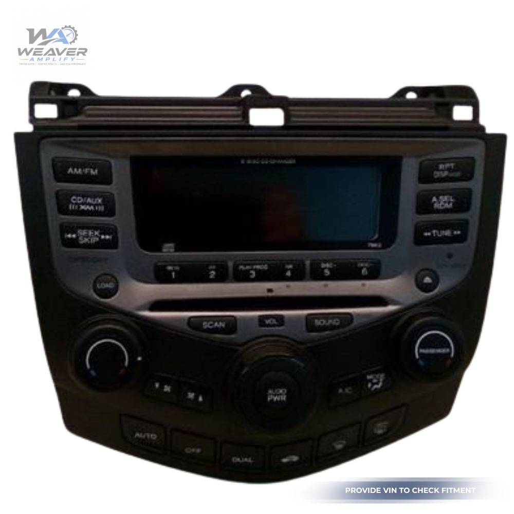 2004–2007 Honda Accord AM FM 6 Disc CD Player Radio Receiver OEM — view 1