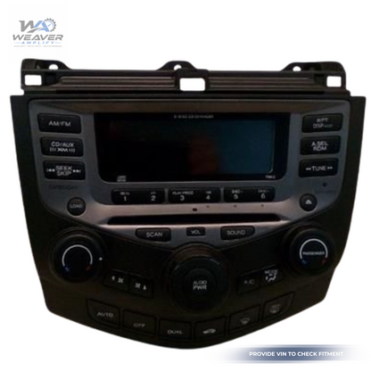 2004–2007 Honda Accord AM FM 6 Disc CD Player Radio Receiver OEM — view 1