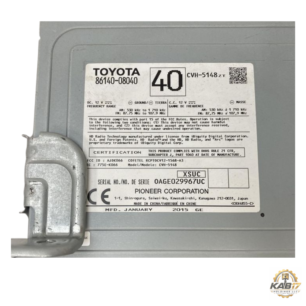 2015 Toyota Sienna AM-FM-CD Radio Receiver P10982 — view 5