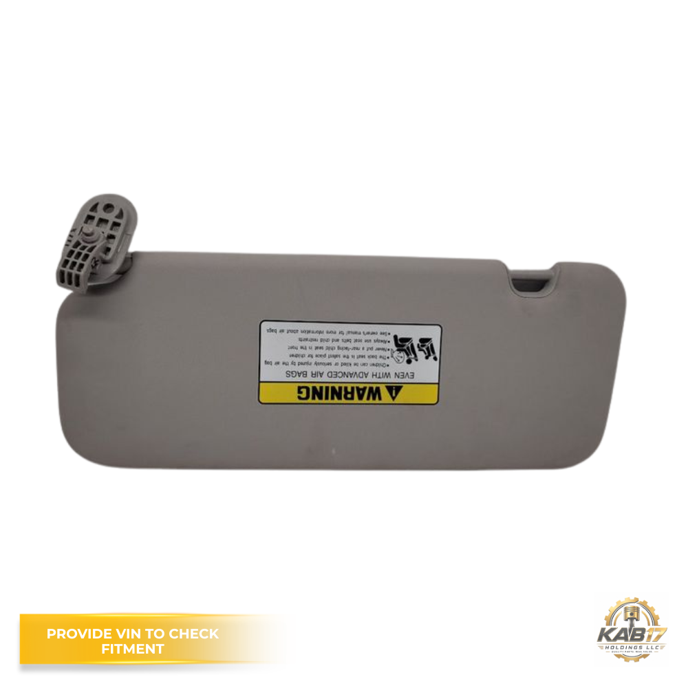 2017–2020 Hyundai Elantra RH Passenger Sunvisor with Mirror Gray OEM — view 2