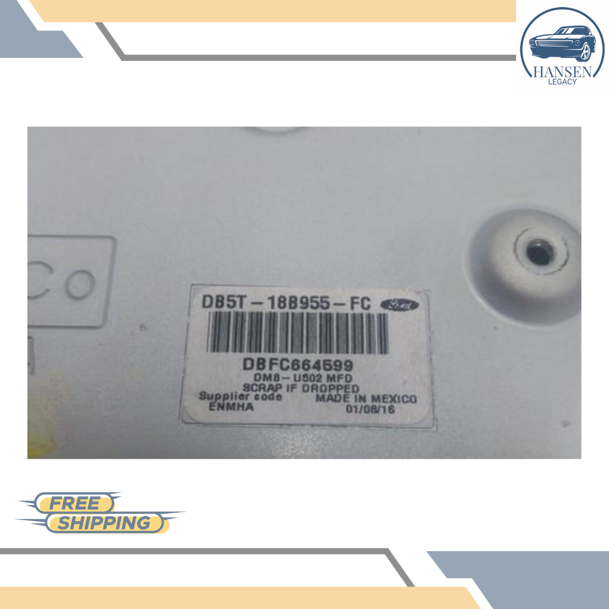2015–2016 Ford Explorer Radio GPS Information 8" Front Display Screen OEM 15 16 — view 4
