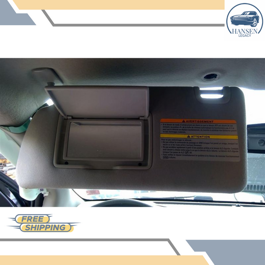 2013–2021 Nissan Frontier Left Driver Side without Illumination Sun Visor Gray — view 1