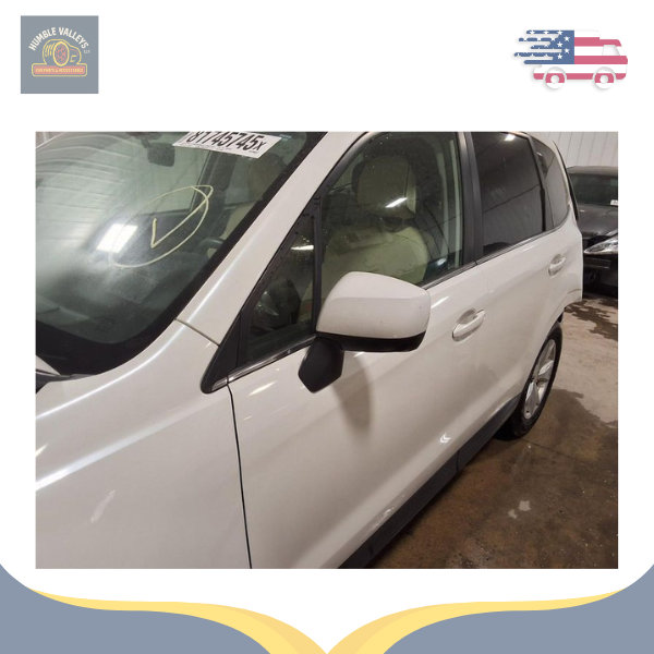 2014–2016 Subaru Forester Left Driver Side View Door Mirror Assembly LH White — view 4