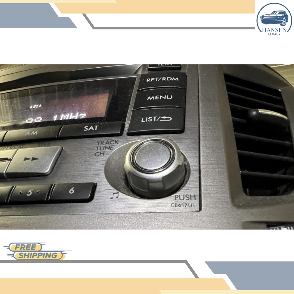 2012–2014 Subaru Legacy AM FM CD Radio Receiver ID CE617U1 Tested 12 13 14 — view 2