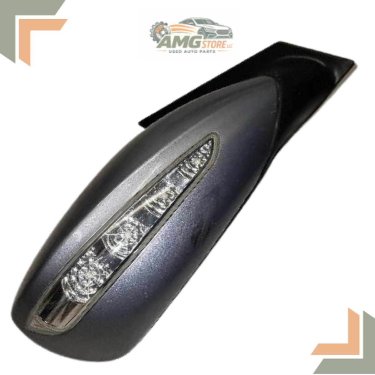 2011–2015 Hyundai Sonata Right Passenger Side View Door Mirror Silver — view 2