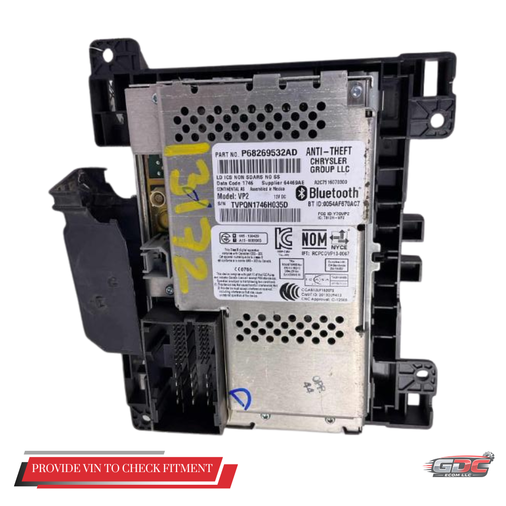 2015–2016 Dodge Challenger Radio Receiver Touch Screen Display OEM — view 3