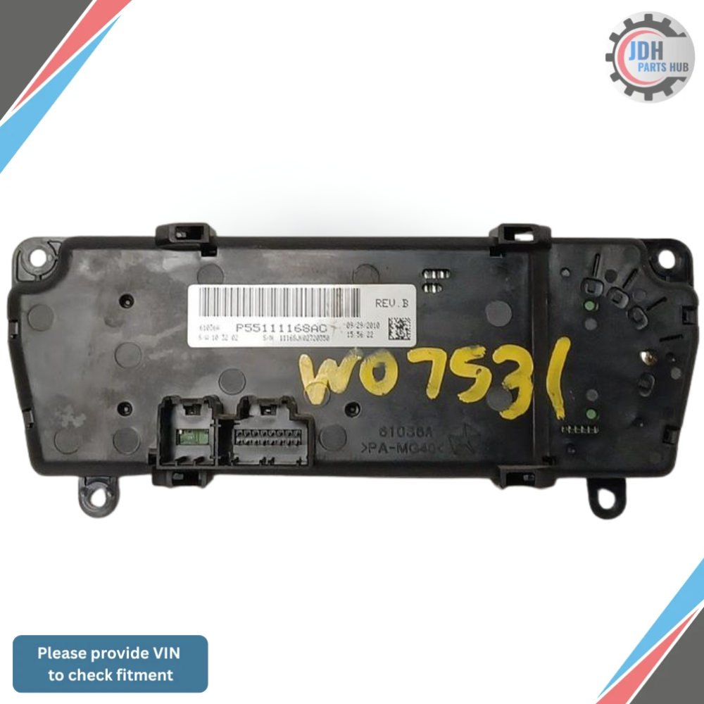 2011–2013 Jeep Wrangler Manual AC Heater Temperature Control OEM — view 3