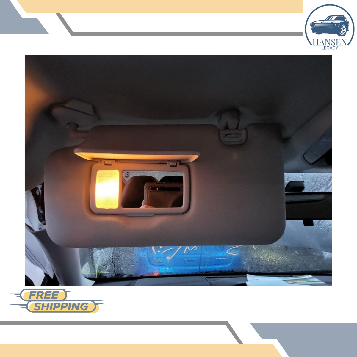 2019–2024 Subaru Forester Left Driver Sunvisor Gray 20 21 22 23 — view 2