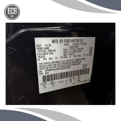 2019–2020 Ford Edge Information Display Screen OEM K2GT-18B955-SA — view 5