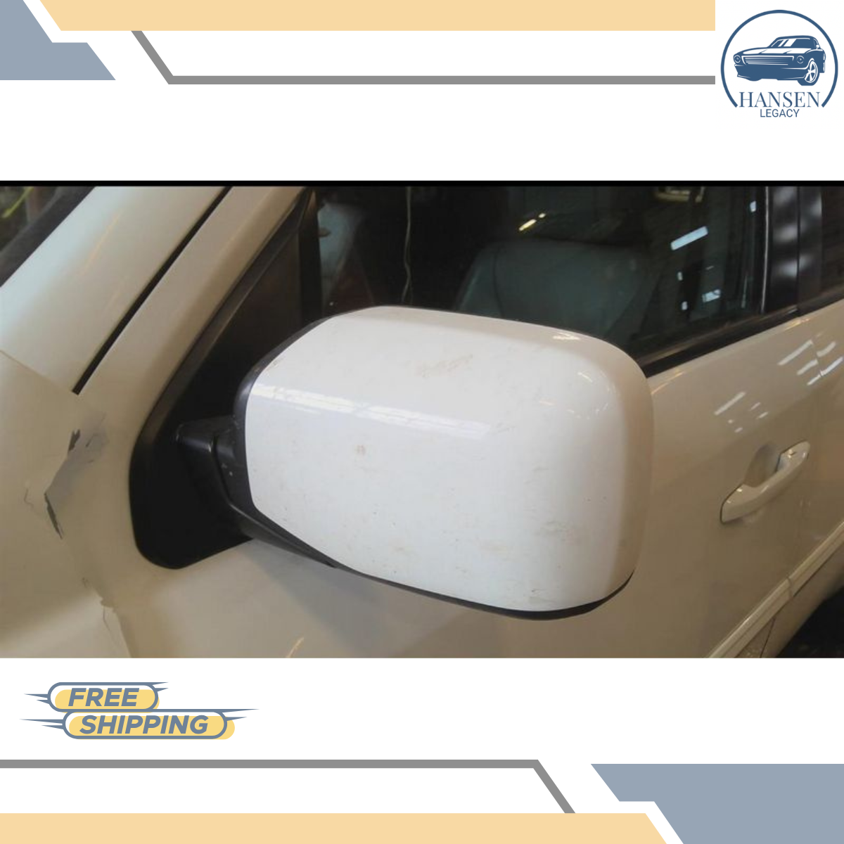 2009–2015 Honda Pilot Left Driver Side View Door Mirror Heated White LH — view 3
