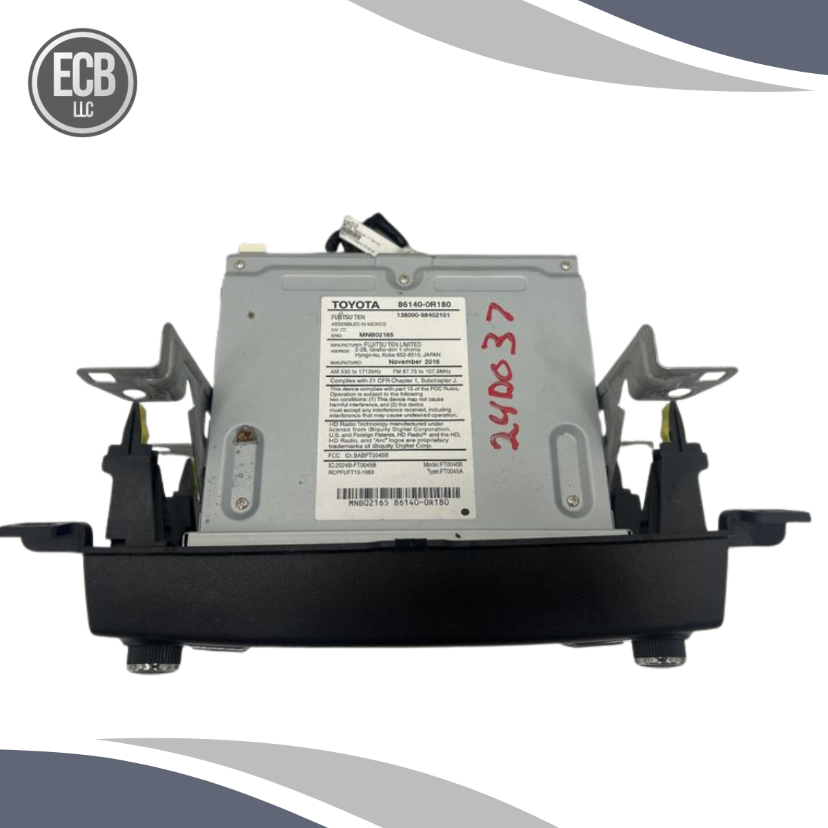 2016–2018 Toyota RAV4 OEM AM FM CD Sirius XM Radio Display & Receiver OEM — view 2