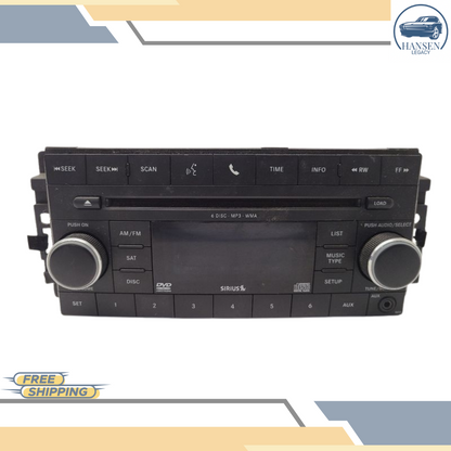 2008–2009 Jeep Wrangler AM FM 6 CD MP3 Radio Receiver REQ Satellite 08 09 — view 1