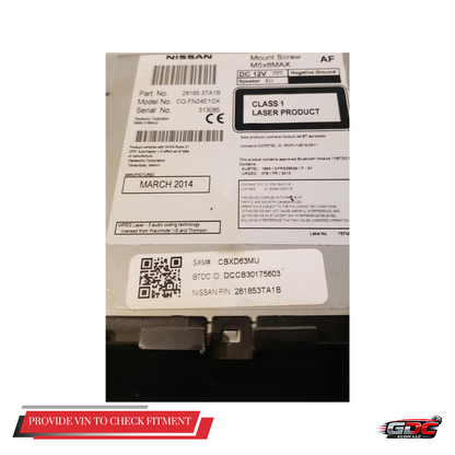 2013–2015 Nissan Altima Sedan Radio Receiver Wo Navigation 5" Display OEM — view 3