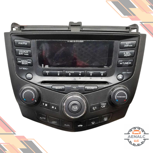 2004–2007 Honda Accord Radio AM FM 6 Disc CD Player Radio Receiver OEM — view 1